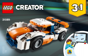 Instrukcja Lego set 31089 Creator Słoneczna wyścigówka