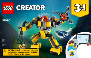사용 설명서 레고 set 31090 크리에이터 수중 로봇