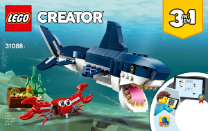 Brugsanvisning Lego set 31088 Creator Dybhavsvæsner