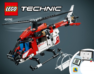 Handleiding Lego set 42092 Technic Reddingshelikopter
