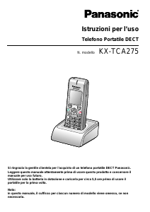 Manuale Panasonic KX-TCA275 Telefono senza fili