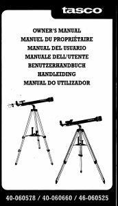 Manual de uso Tasco 40-060578 Telescopio