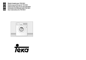 Bedienungsanleitung Teka TKX 60.3 Waschmaschine