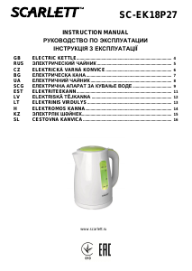 Manual Scarlett SC-EK18P27 Kettle