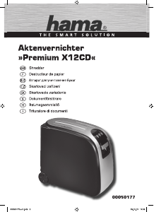 Návod Hama Premium X12CD Skartovací stroj