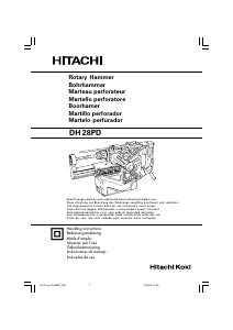 Mode d’emploi Hitachi DH 28PD Perforateur