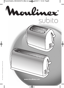 Manual de uso Moulinex TL176130 Subito Tostador