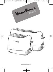 Manual Moulinex TT110070 Principio Toaster