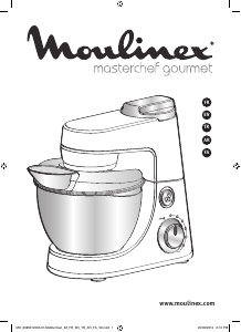 Manual Moulinex QA408D25 Masterchef Gourmet Stand Mixer