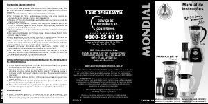 Manual Mondial L-34 Liquidificadora