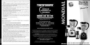 Manual Mondial L-52 Premium Silver Liquidificadora