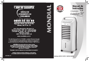 Manual Mondial CL-02 Comfort Air Ar condicionado