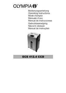 Handleiding Olympia ECS 412.4 CCD Papiervernietiger