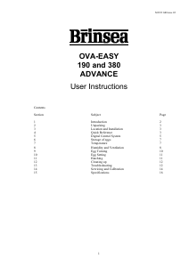 Manual Brinsea OvaEasy 190 Advance Incubator