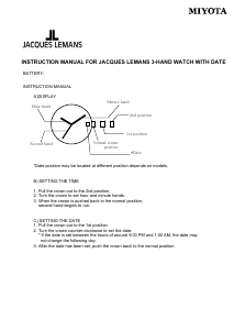 Manual Jacques Lemans 1-1937E London Watch