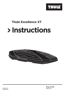 Priručnik Thule Excellence XT 6119B Krovna kutija