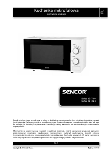 Instrukcja Sencor SMW 1817BK Kuchenka mikrofalowa