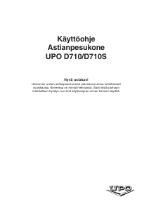 Käyttöohje UPO D710S Astianpesukone