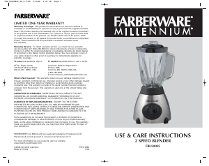 Manual Farberware FBL500SS Blender