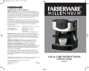 Handleiding Farberware FES15B Espresso-apparaat