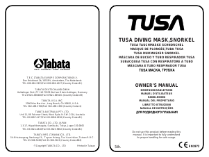 Manual TUSA SP-170 Platina II Hyperdry Snorkel