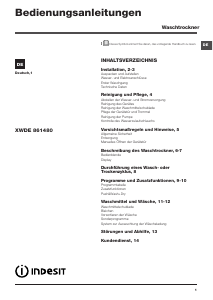 Bedienungsanleitung Indesit XWDE 861480X WSSS EU Waschtrockner
