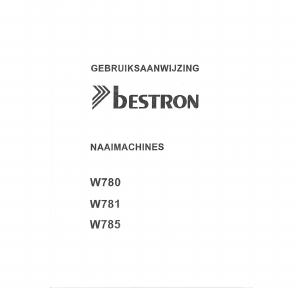 Handleiding Bestron W781 Naaimachine