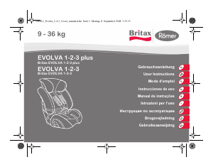 Manuale Britax-Römer Evolva 1-2-3 Seggiolino per auto