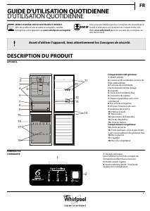 Mode d’emploi Whirlpool BSNF 8122 OX Réfrigérateur combiné