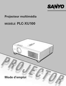 Mode d’emploi Sanyo PLC-XU100 Projecteur
