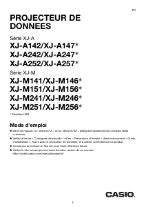 Mode d’emploi Casio XJ-M246 Projecteur