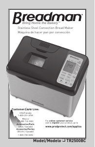 Manual Breadman TR2500BC Bread Maker