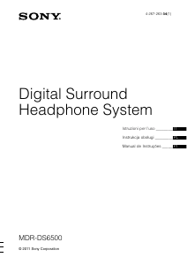 Instrukcja Sony MDR-DS6500 Słuchawki