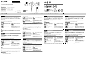 Руководство Sony MDR-EX37B Наушники