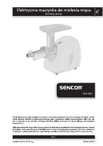 Instrukcja Sencor SMG 4381 Maszynka do mielenia