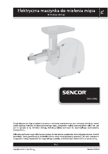 Instrukcja Sencor SMG 4382 Maszynka do mielenia