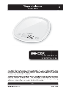 Instrukcja Sencor SKS 33OR Waga kuchenna