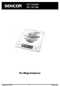 Instrukcja Sencor SKS 7001BK Waga kuchenna