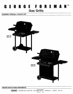 Handleiding George Foreman GBQ100 Barbecue