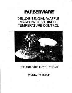 Handleiding Farberware FWM800P Wafelijzer