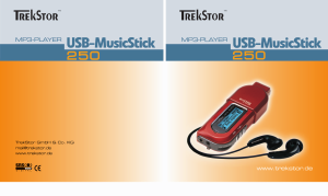 Bedienungsanleitung TrekStor MusicStick 250 Mp3 player