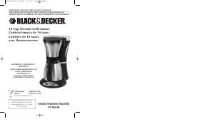 Manual de uso Black and Decker TCM830 Máquina de café