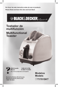 Handleiding Black and Decker T1701SKT Broodrooster