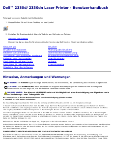 Bedienungsanleitung Dell 2330d Drucker