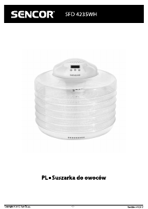 Instrukcja Sencor SFD 4235WH Suszarka do warzyw