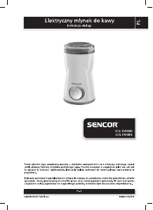 Instrukcja Sencor SCG 1050BK Młynek do kawy