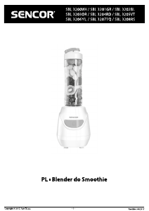 Instrukcja Sencor SBL 3200WH Blender