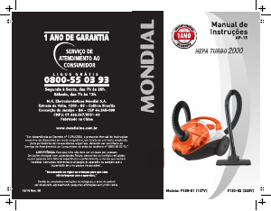 Manual Mondial AP-15 Hepa Turbo 2000 Aspirador