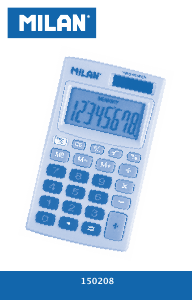 Manuale Milan 150208BBL Calcolatrice
