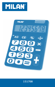 Manual de uso Milan 151708WBL Calculadora